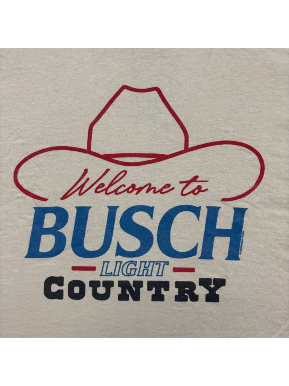Busch Light Beer Tan T-shirt Size Large - Picture 2 of 4